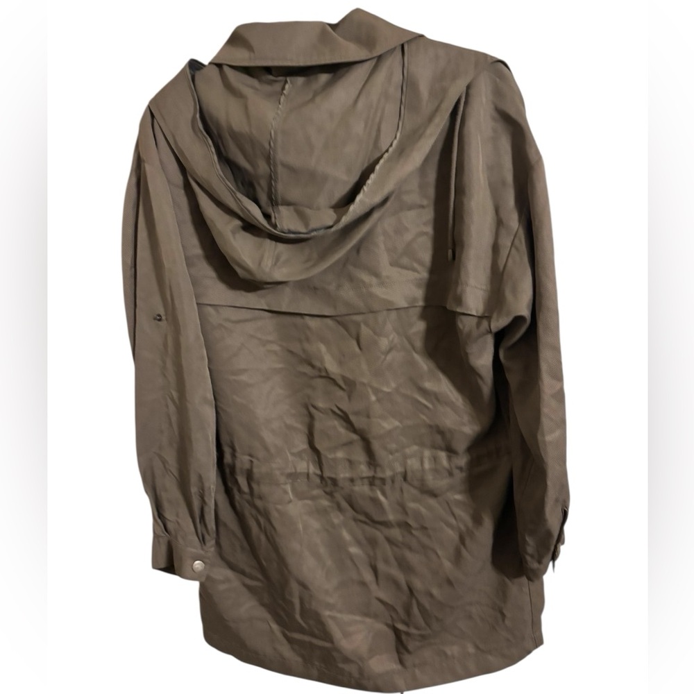 Zara Basic Olive Green Utility Lightweight Jacket… - image 4